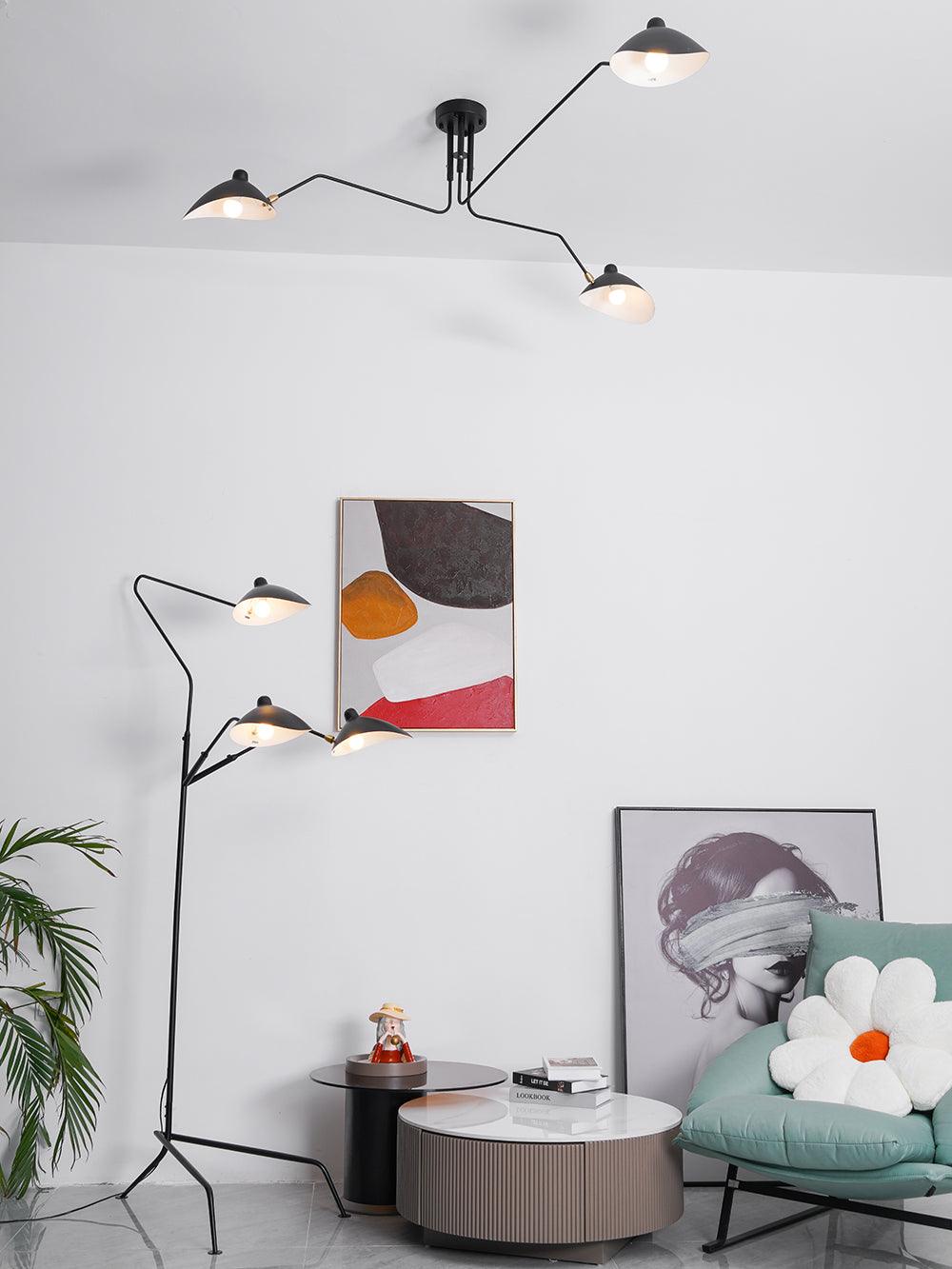 アート・デザイン・音楽 SERGE MOUILLE LUMINAIRES SergeMouilleCeilingLampLibrary